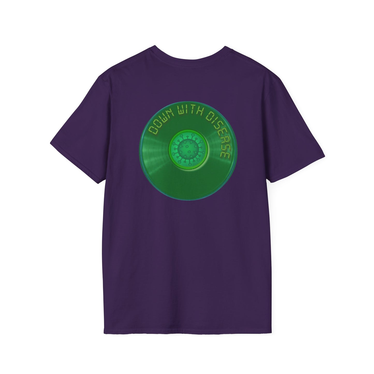 Classic Donut Tee - Unisex Soft-Style - "Down with this Donut Tee" - green donut