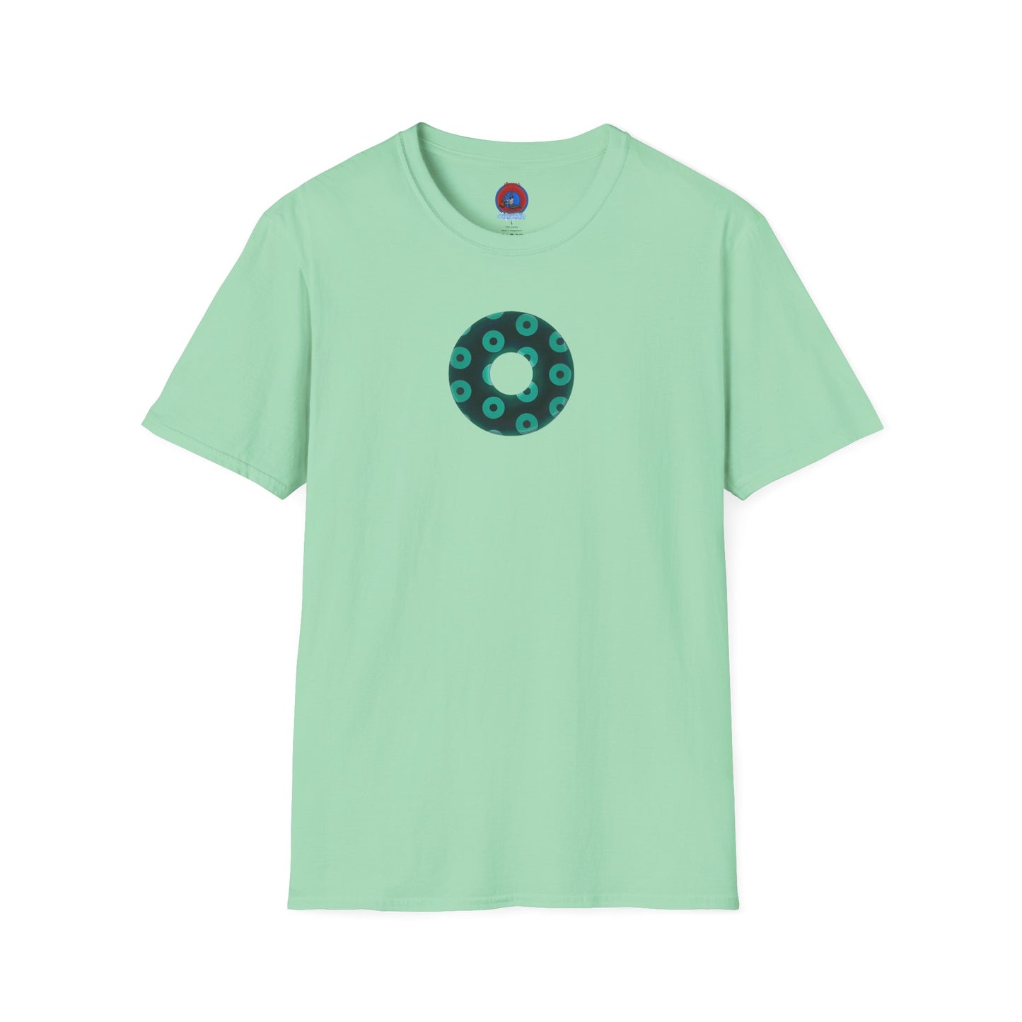 Plain Donuts/Unisex Soft-Style - "Plain Blimpy Paradoxical Donuts" - dark green/seafoam green donuts