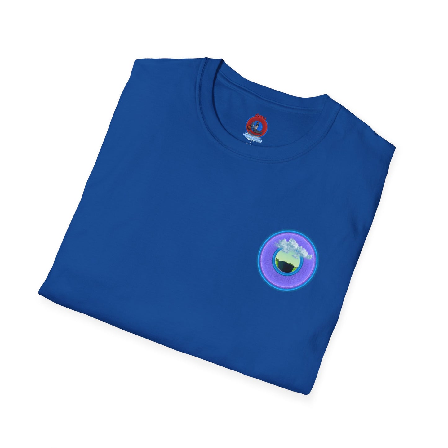 Classic Donut Tee - Unisex Soft-Style - "Got Rhombus?" - series 1.0  - variant 4 - purple/blue donut