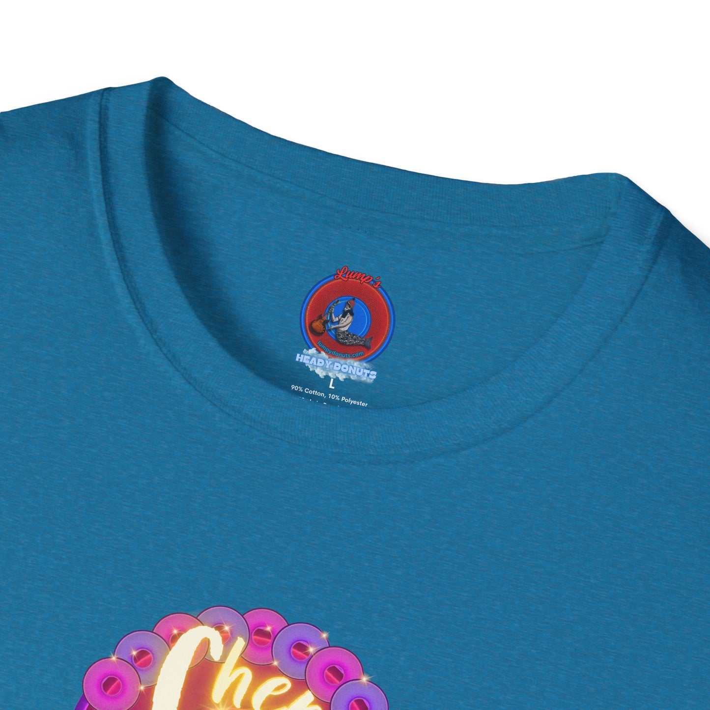 Classic Donut Tee - Unisex Soft-Style - "Chering is Caring Donut' - vivid magenta/purple donut