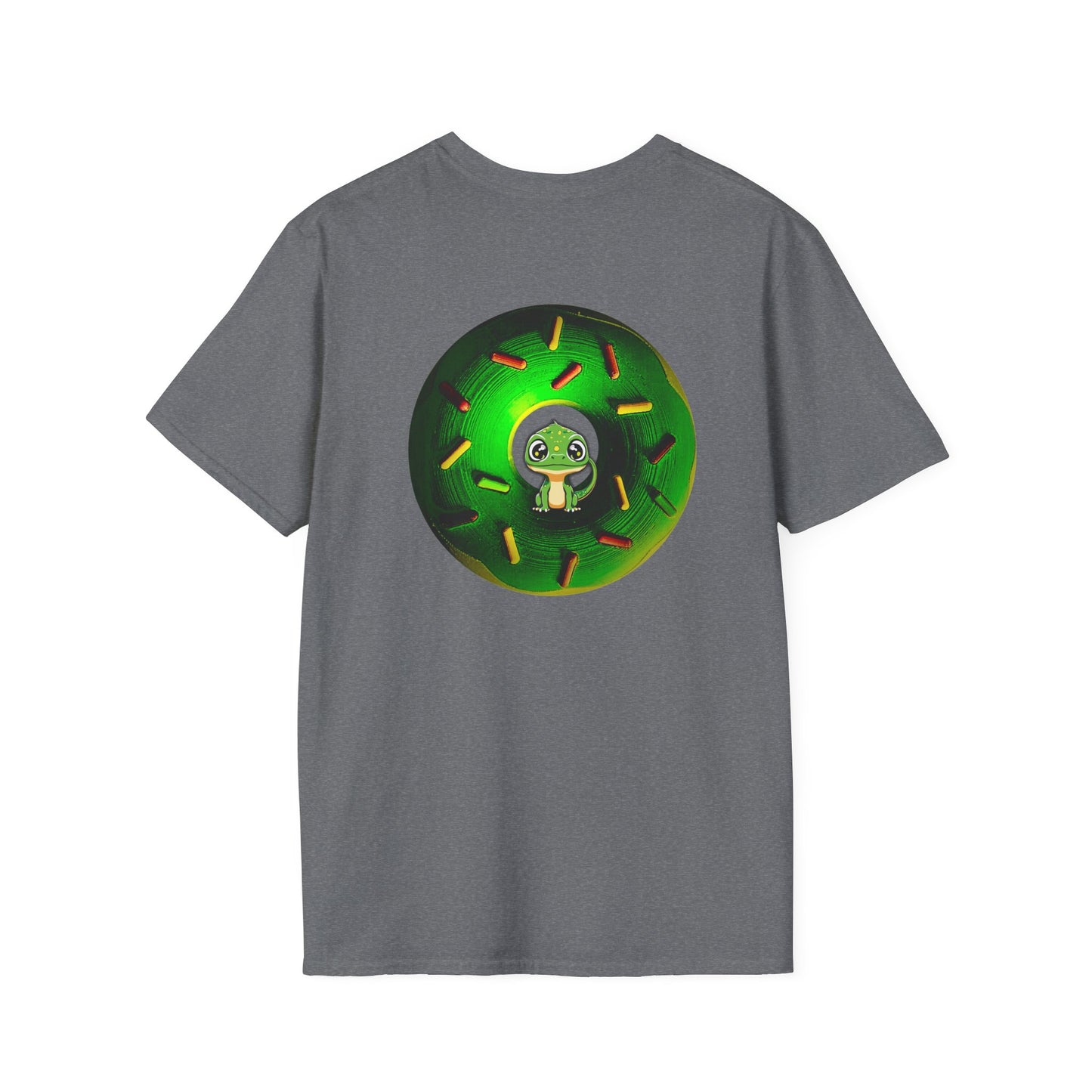 Classic Donut Tee - Unisex Soft-Style - "Baby Rutherford" - green donut - series 1.0