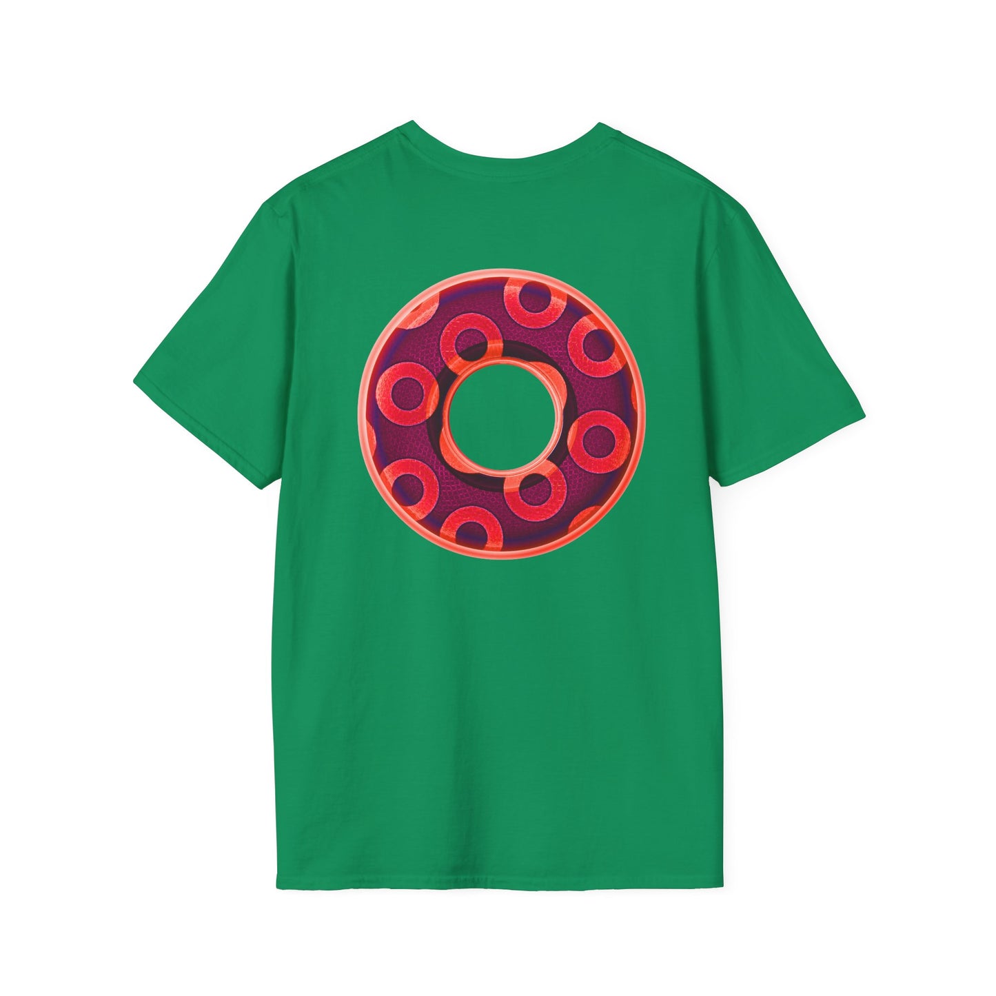 Plain Donuts/Unisex Soft-Style - "Plain Rustic Paradoxical Donuts" - bright red/burgundy donuts