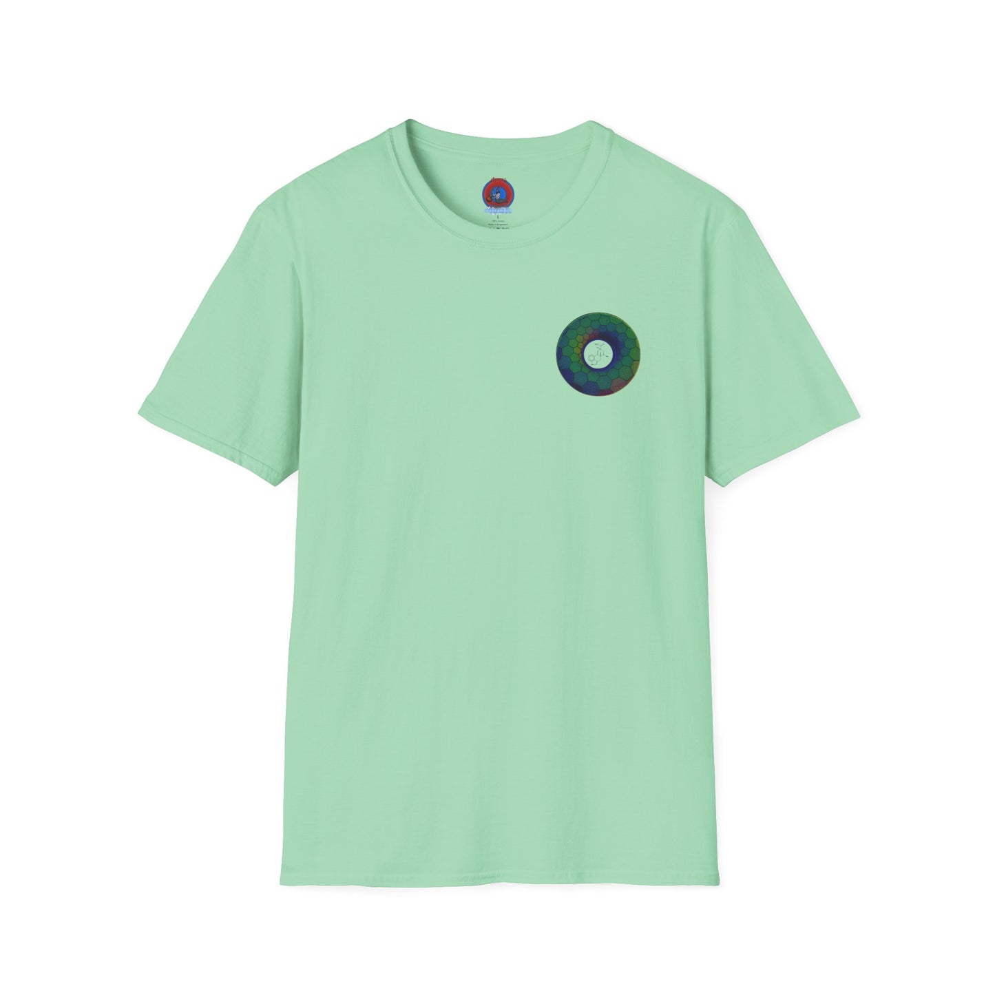 Classic Donut Tee - Unisex Soft-Style - "Dr. Albert Hofmann's Favorite Donut" - series 1.0  - variant 1 - green hexadonut