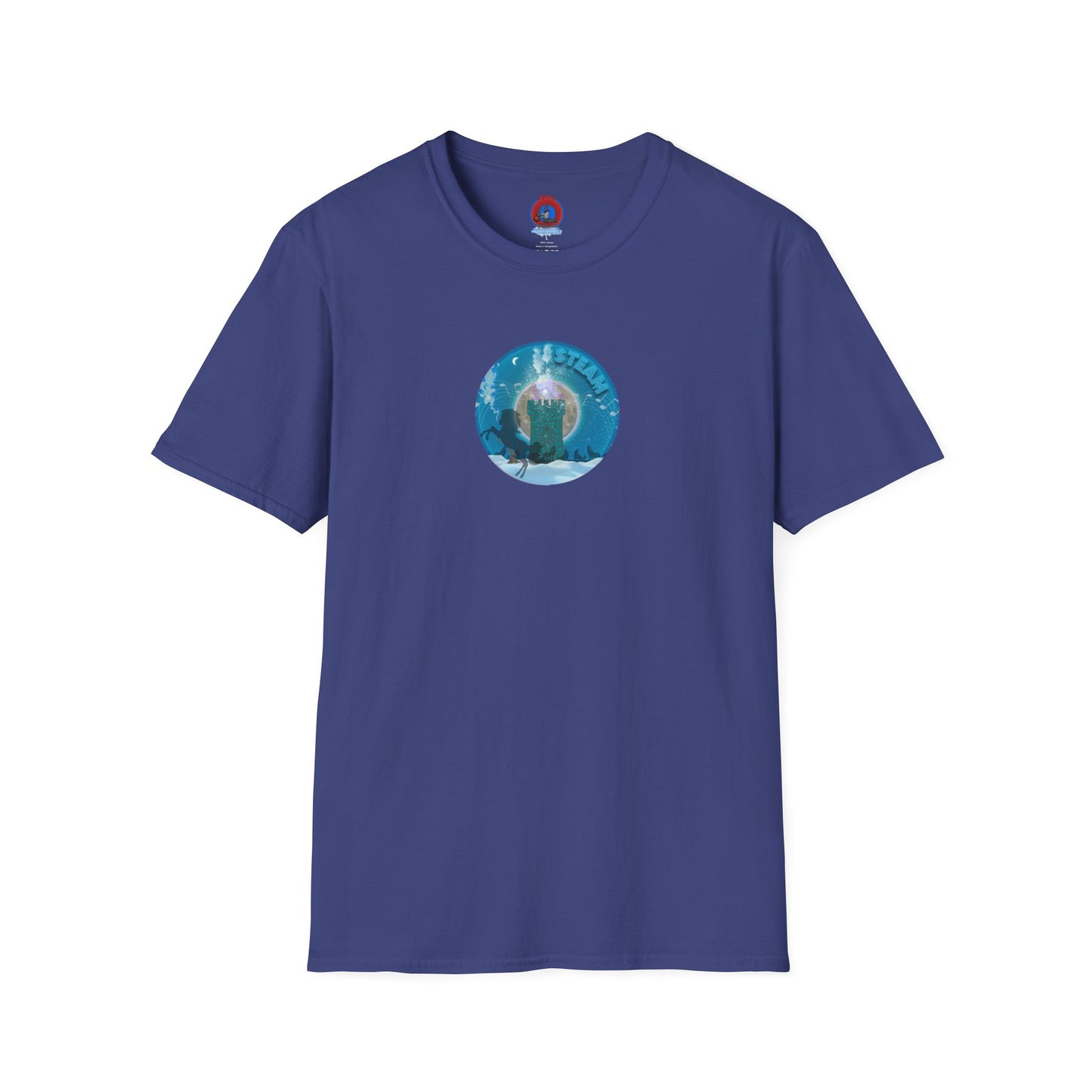 Classic Donut Tee - Unisex Soft-Style - "Steaming Fresh Donuts" - series 1.0 - vivid blue donut