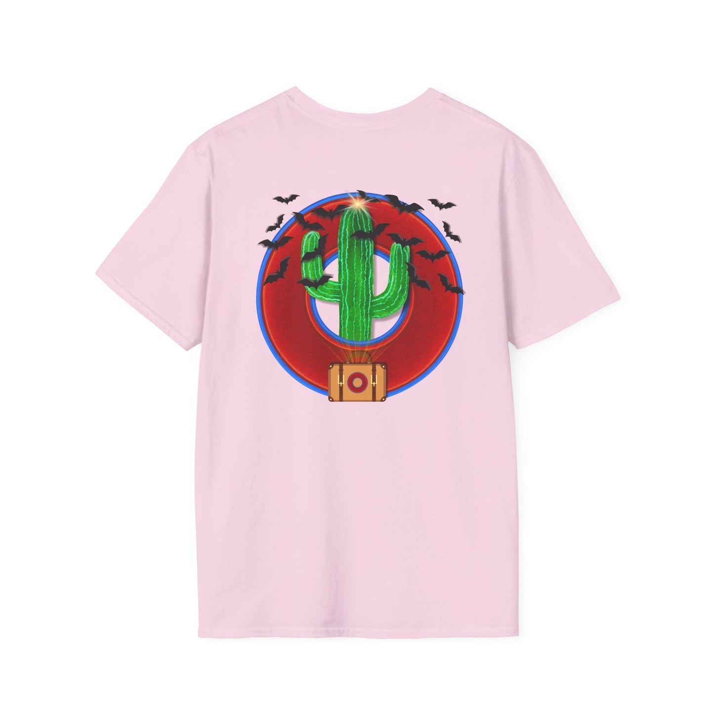 Classic Donut Tee - Unisex Soft-Style - "Raoul Duke's Sinfully Delicious Donut" - vivid red donut