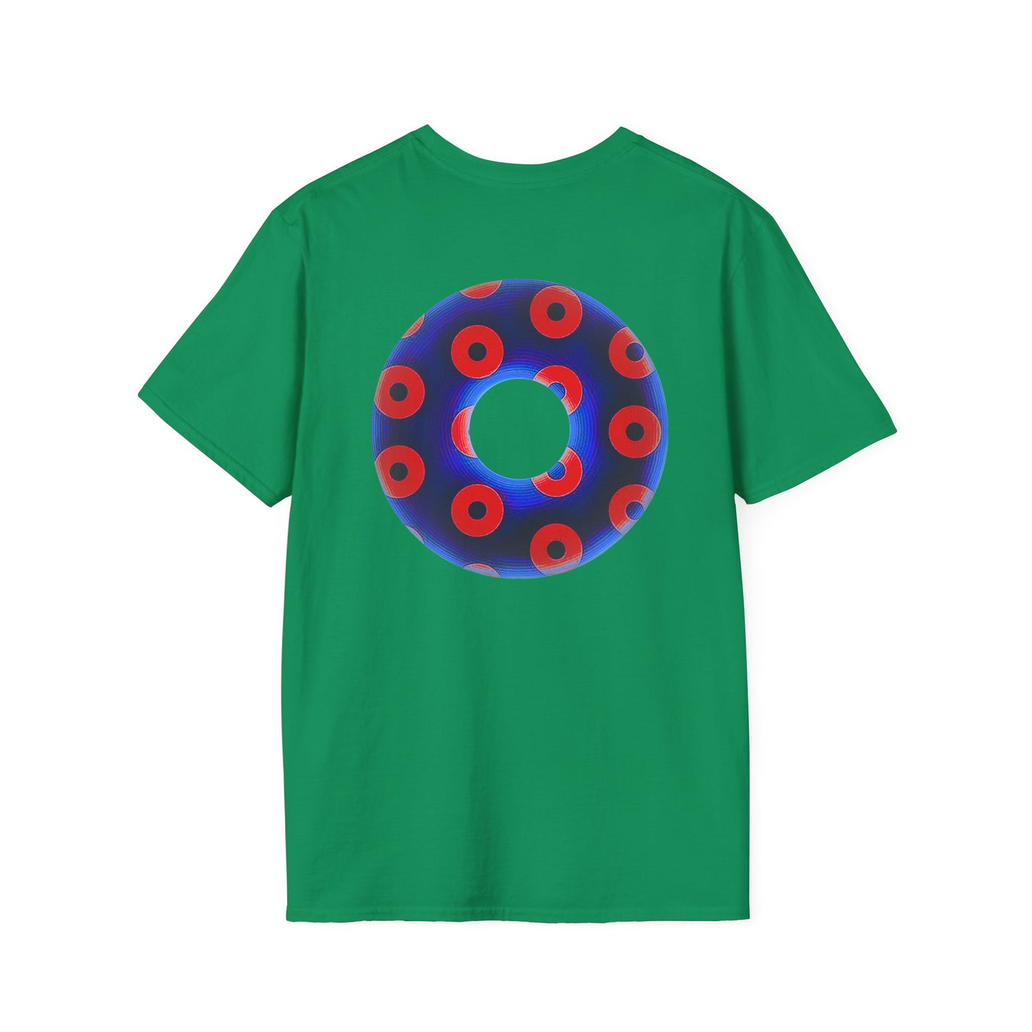 Plain Donuts/Unisex Soft-Style - "Plain Blimpy Paradoxical Donuts" - vivid royal blue/red donuts