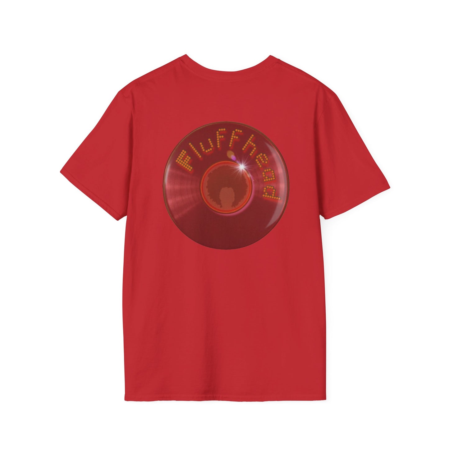 Classic Donut Tee - Unisex Soft-Style - "The Fluffernutter Donut" - series 1.0 - dark red donut