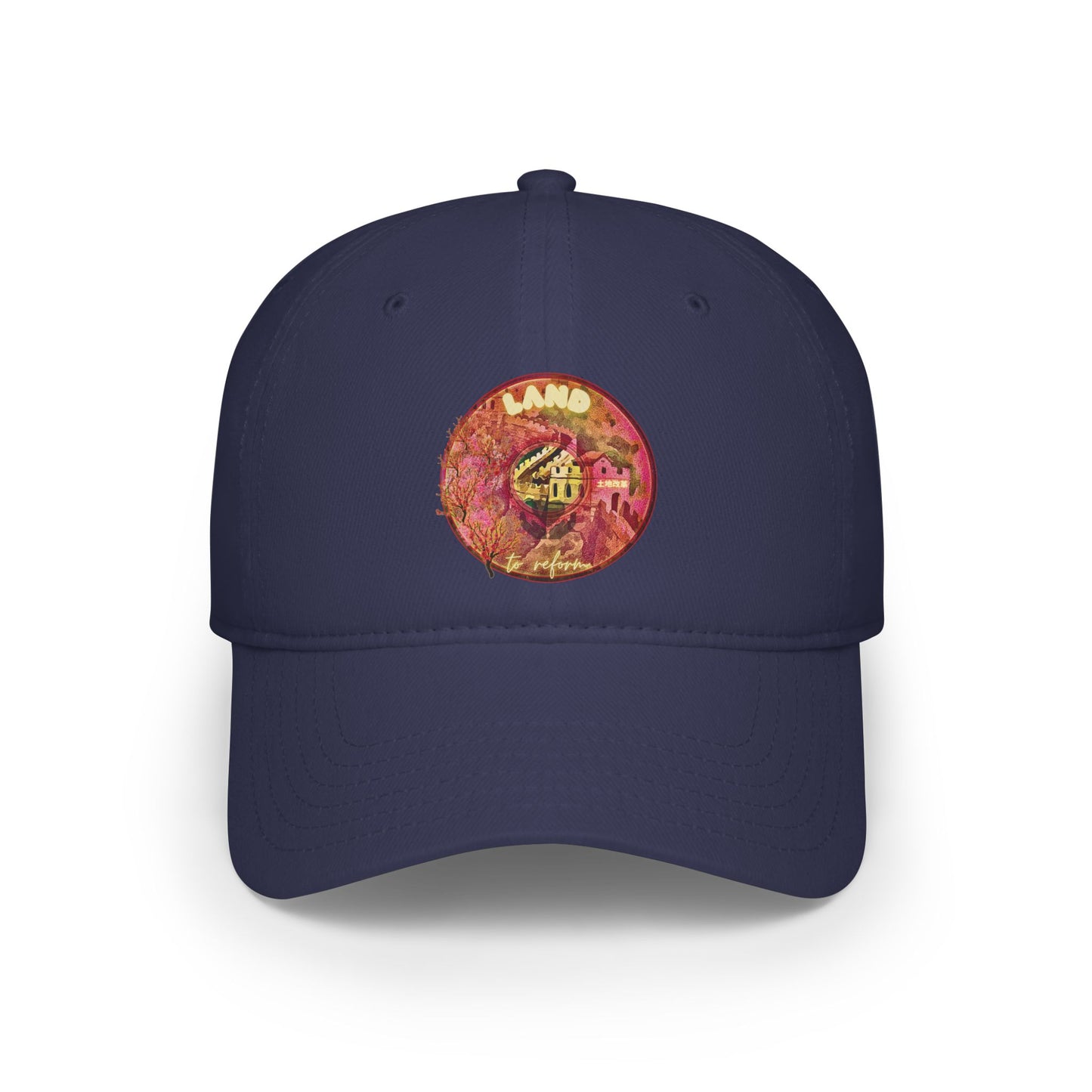Lumpy Donut Baseball Cap - "The Reforming Donut" - variant 1 - magenta pic donut w/