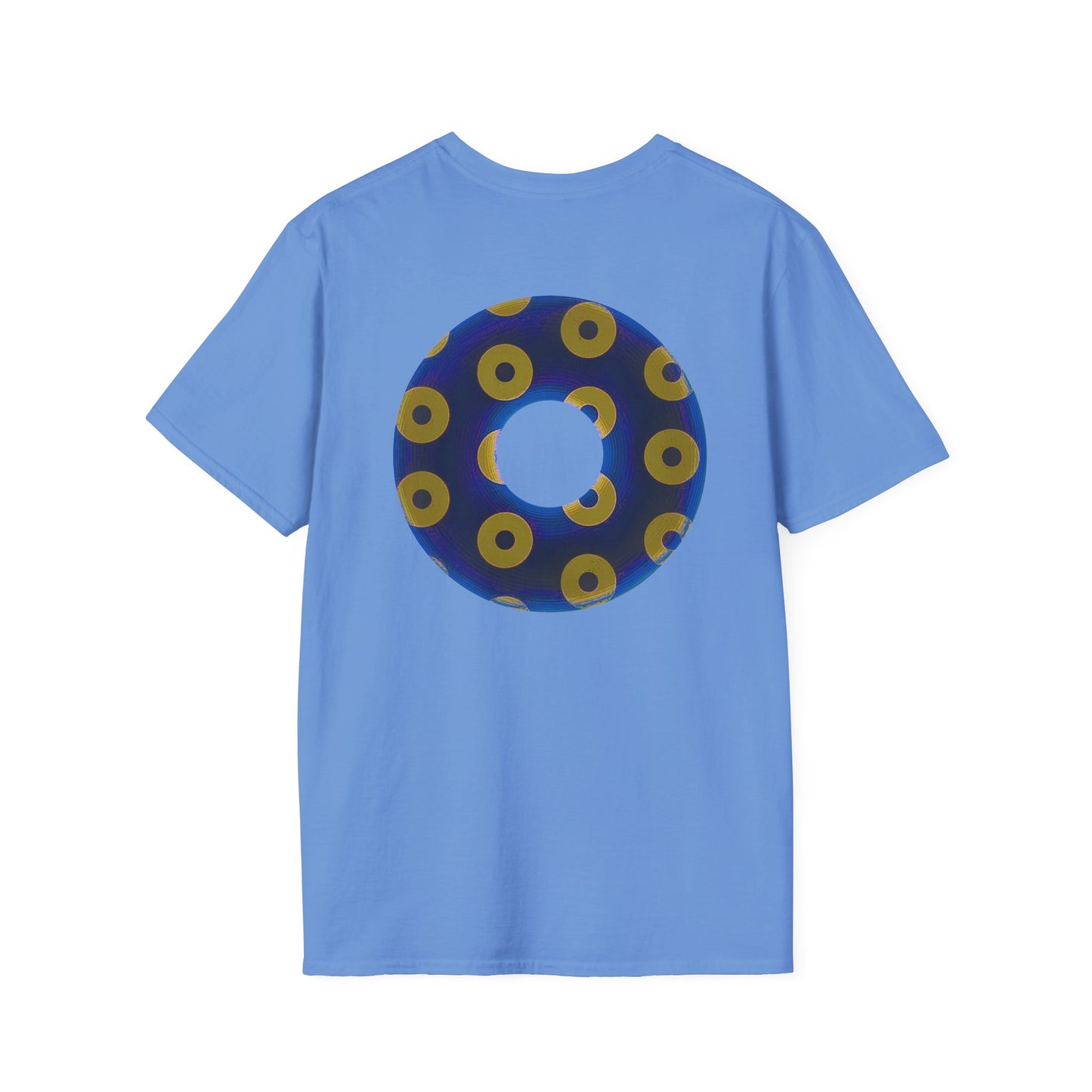 Plain Donuts/Unisex Soft-Style - "Plain Blimpy Paradoxical Donuts" - dark royal blue/yellow donuts