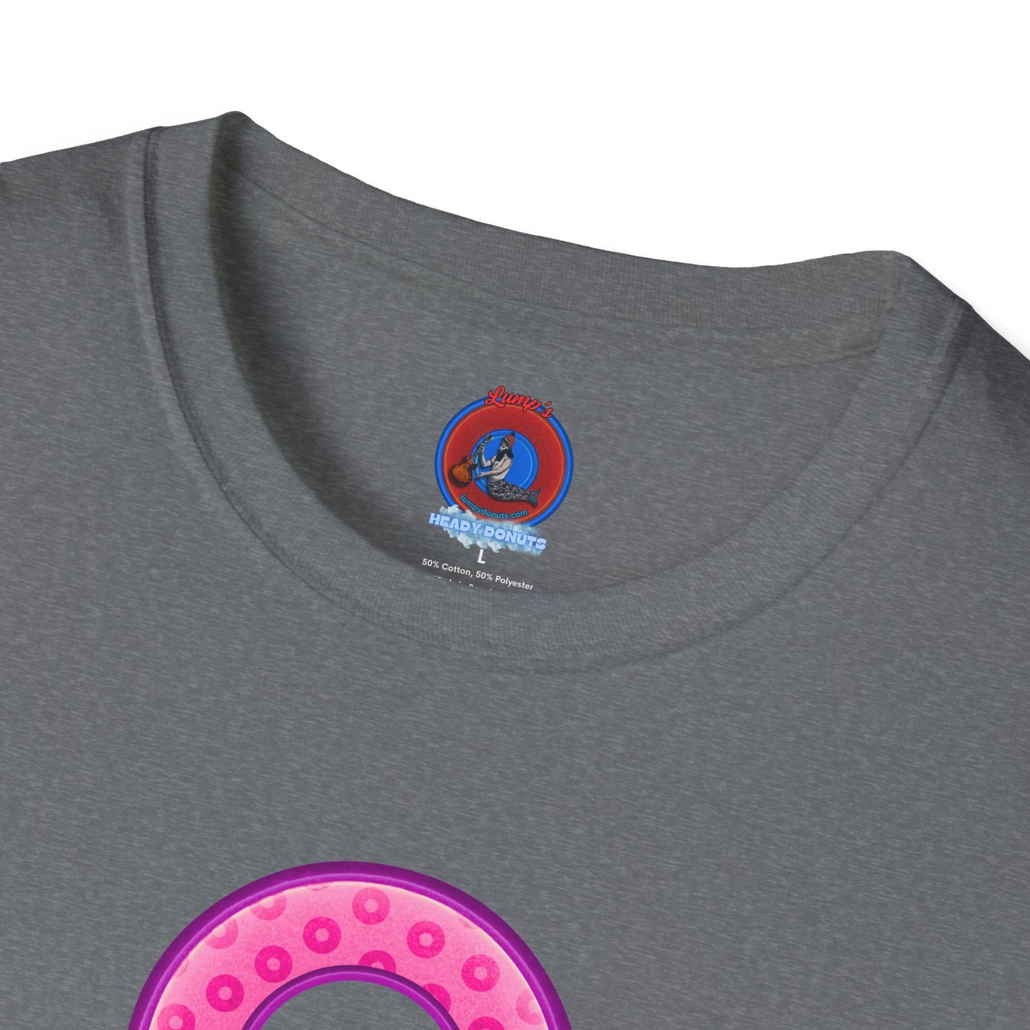 Plain Donuts/Unisex Soft-Style - "Plain Wide Mouthed Paradoxical Donuts" - pink/light purple donuts