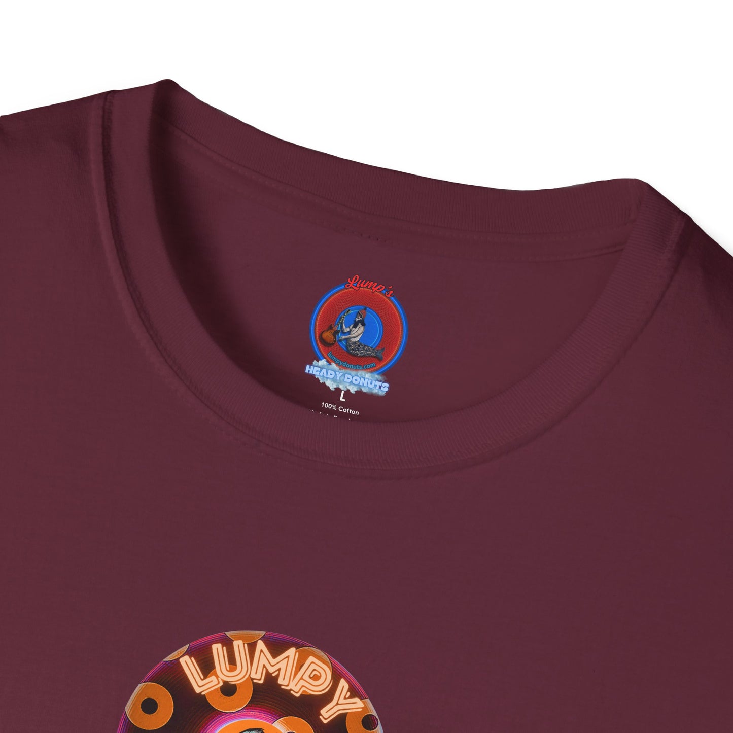 Coffee Traders Tee - Unisex Soft-Style - "Columbia House CDs " - paradoxical donut - 2 - logo front/coffee back