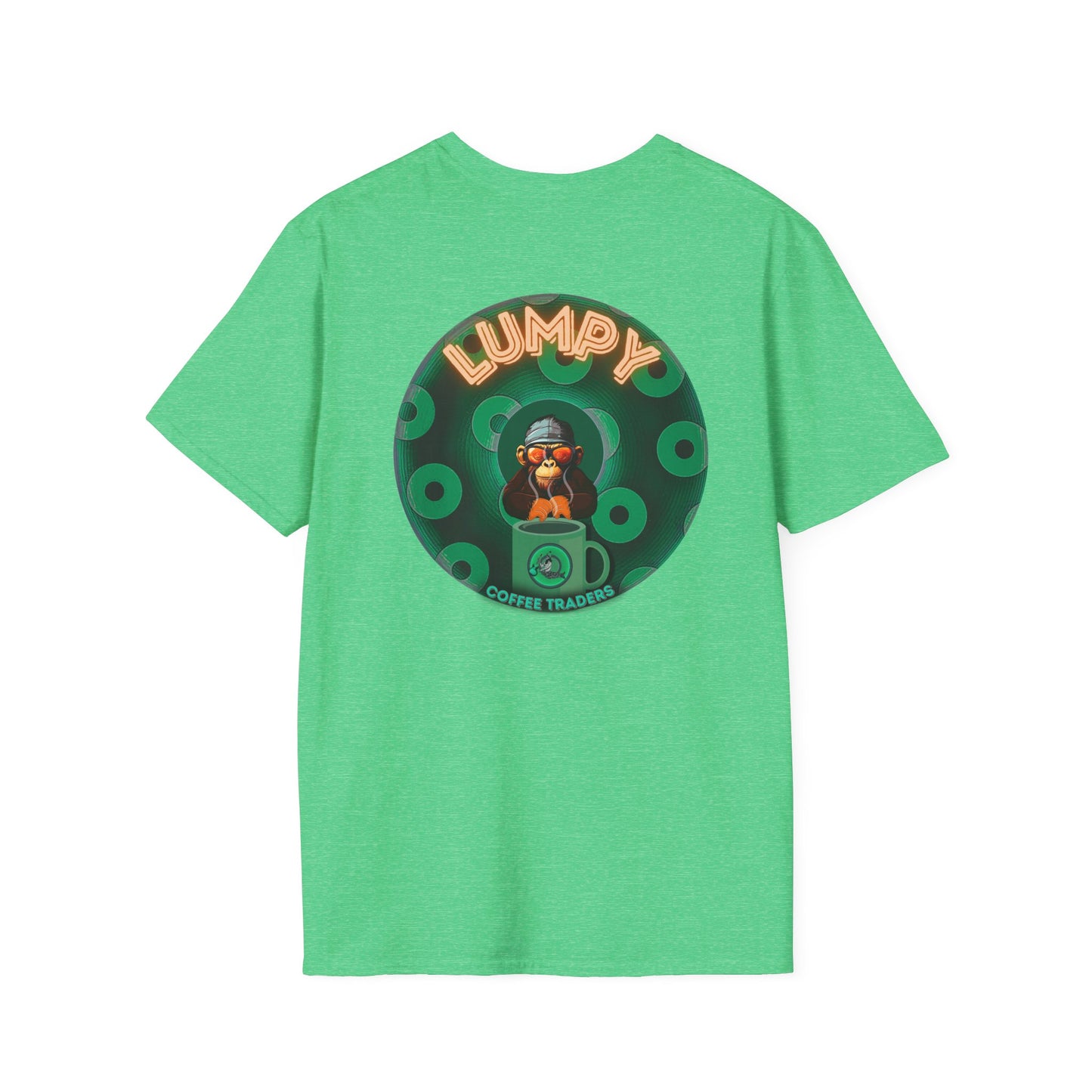 Lumpy Coffee Traders Tee - Unisex Soft-Style - "Taboo, taboot!" - paradoxical logo donut - variant 1