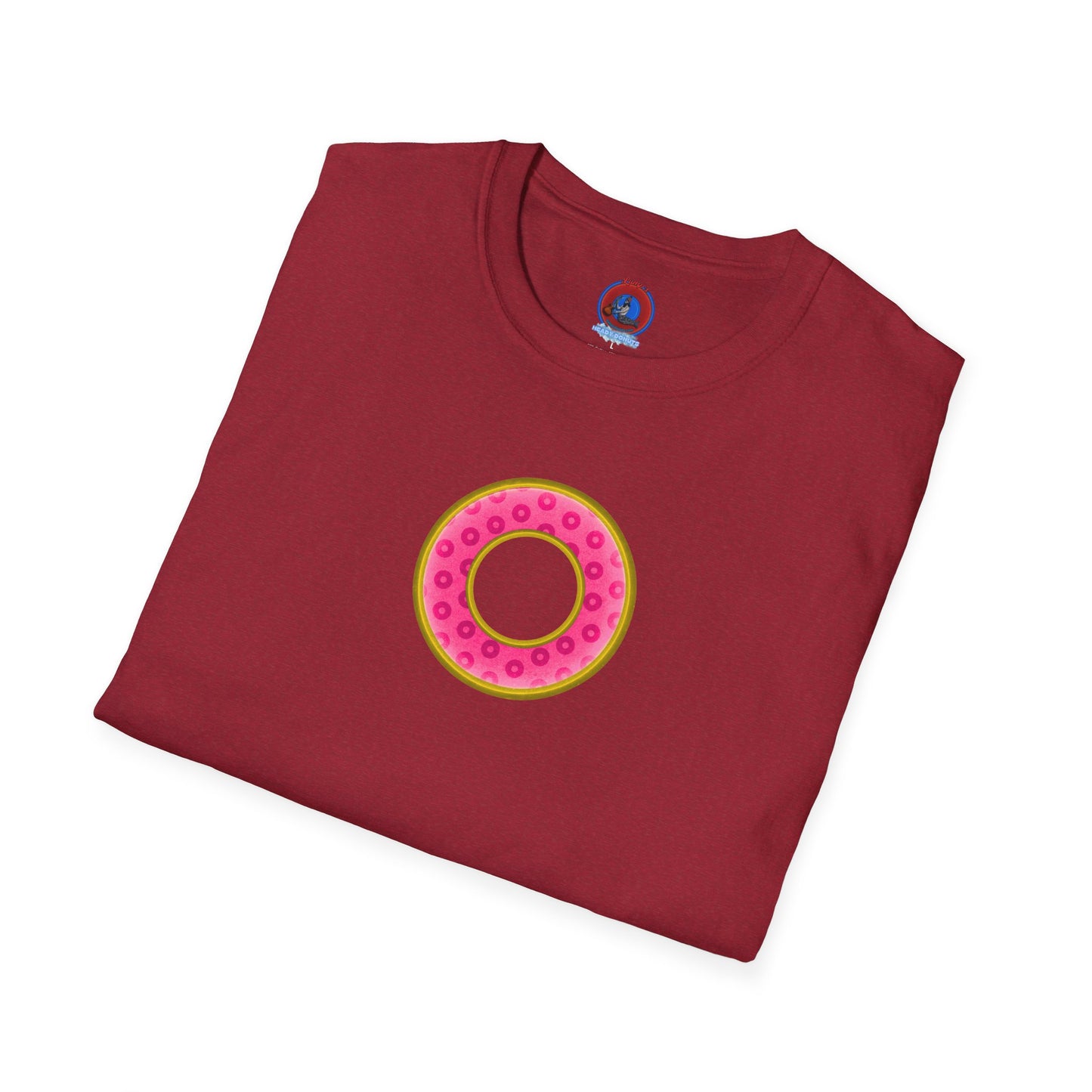 Plain Donuts/Unisex Soft-Style - "Plain Wide Mouthed Paradoxical Donuts" - pink/gold donuts