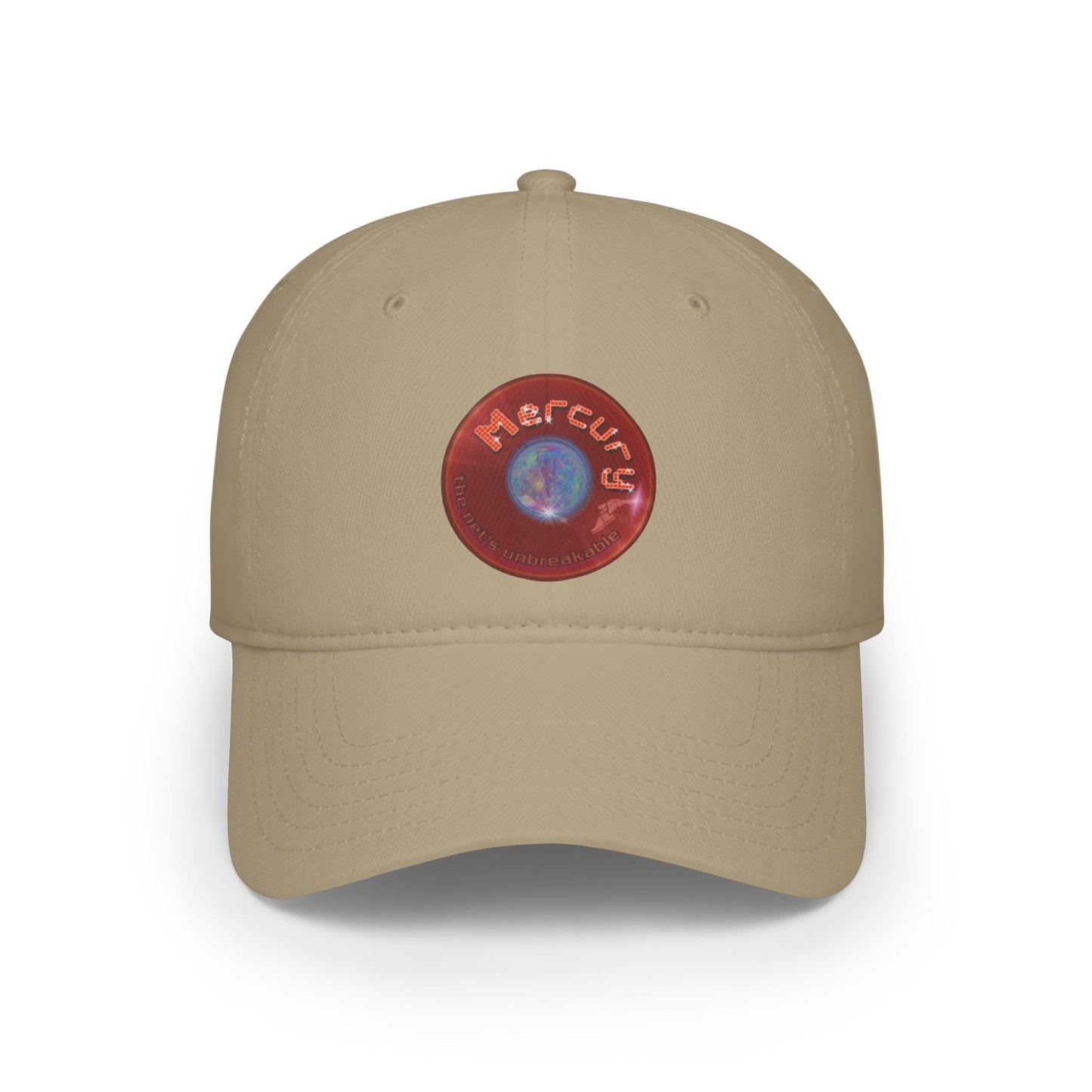 Lumpy Donut Baseball Cap - "Donut of the Gods" - variant 5 - vivid red record donut w/