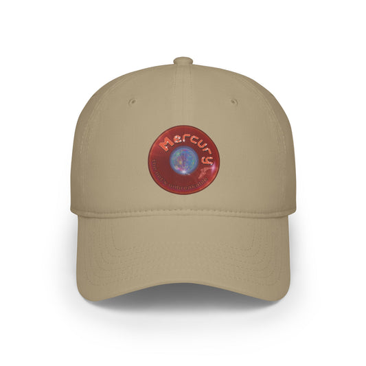 Lumpy Donut Baseball Cap - "Donut of the Gods" - variant 5 - vivid red record donut w/