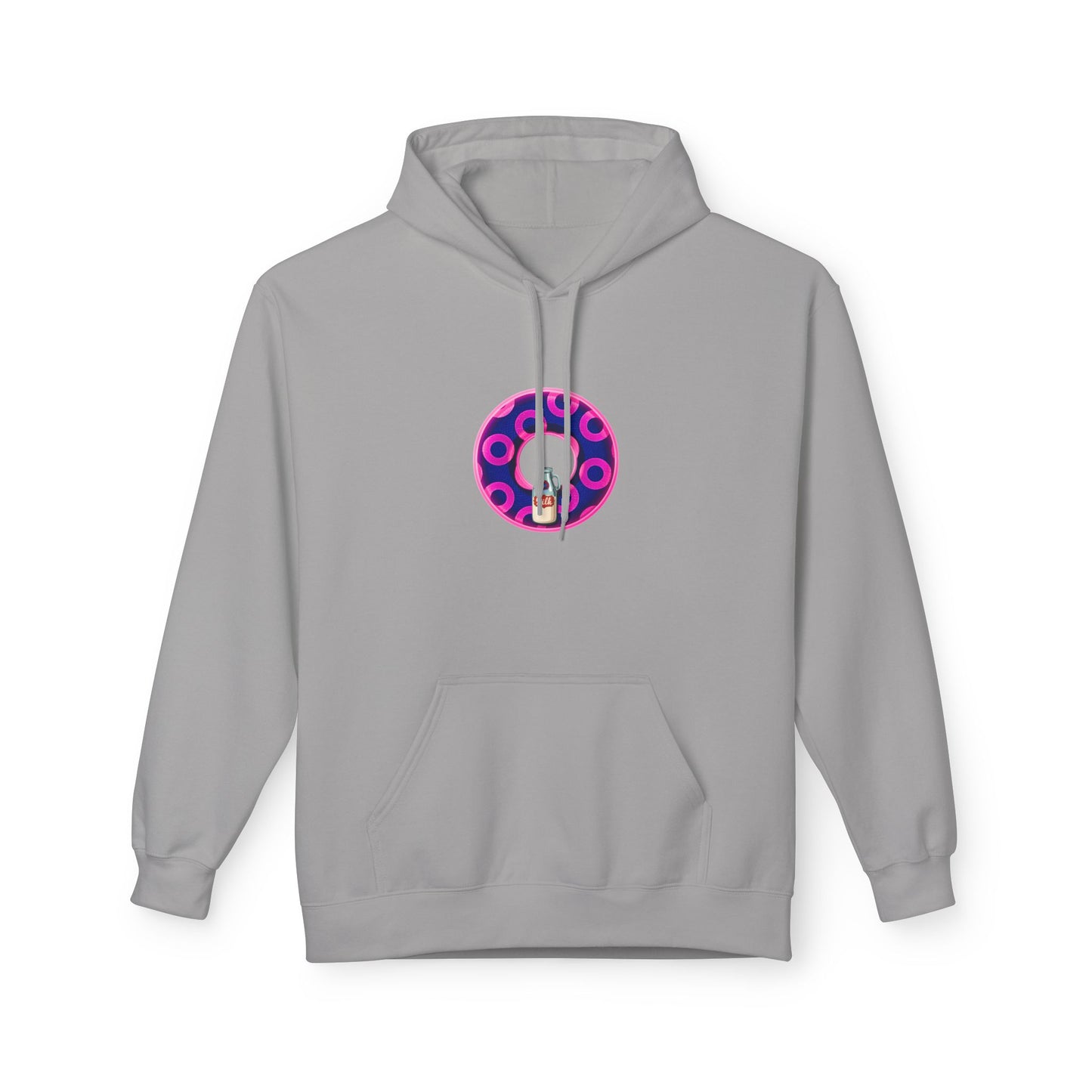 Fleece Harry Hoodies [Midweight Soft-style] - "Wooked Cream Dairy - YEMSG Donut" - blue/magenta rustic paradox donut - variant 5