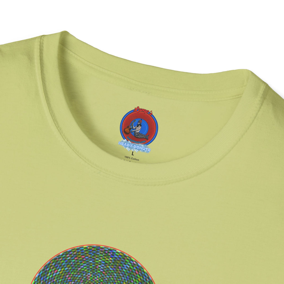 Donut Classic Donut Tee - Unisex Soft-Style - "The Pixilated Donut" - series 1.0 - multi-color donut