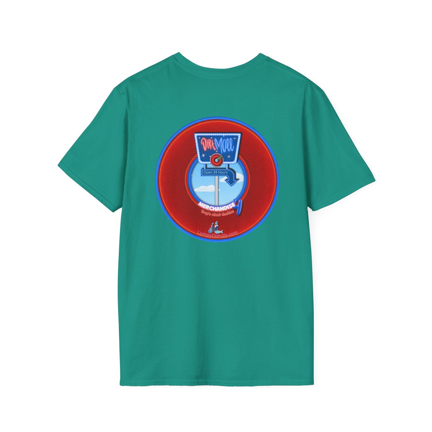 Classic Donut Tee - Unisex Soft-Style - "3rd Nipple Donut Tee" - vivid red dirt mall donut