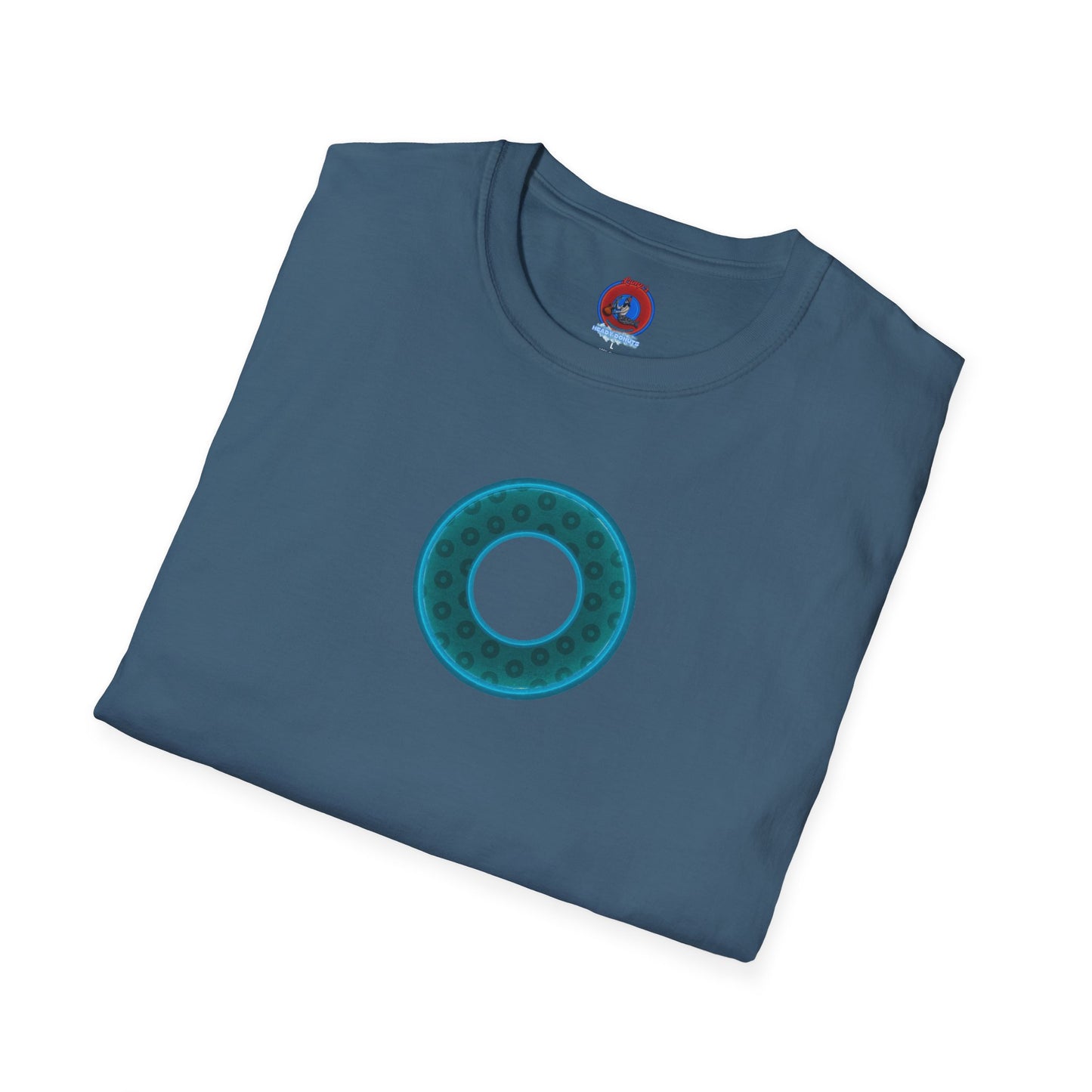 Plain Donuts/Unisex Soft-Style - "Plain Wide Mouthed Paradoxical Donuts" - dark teal/dark teal donuts