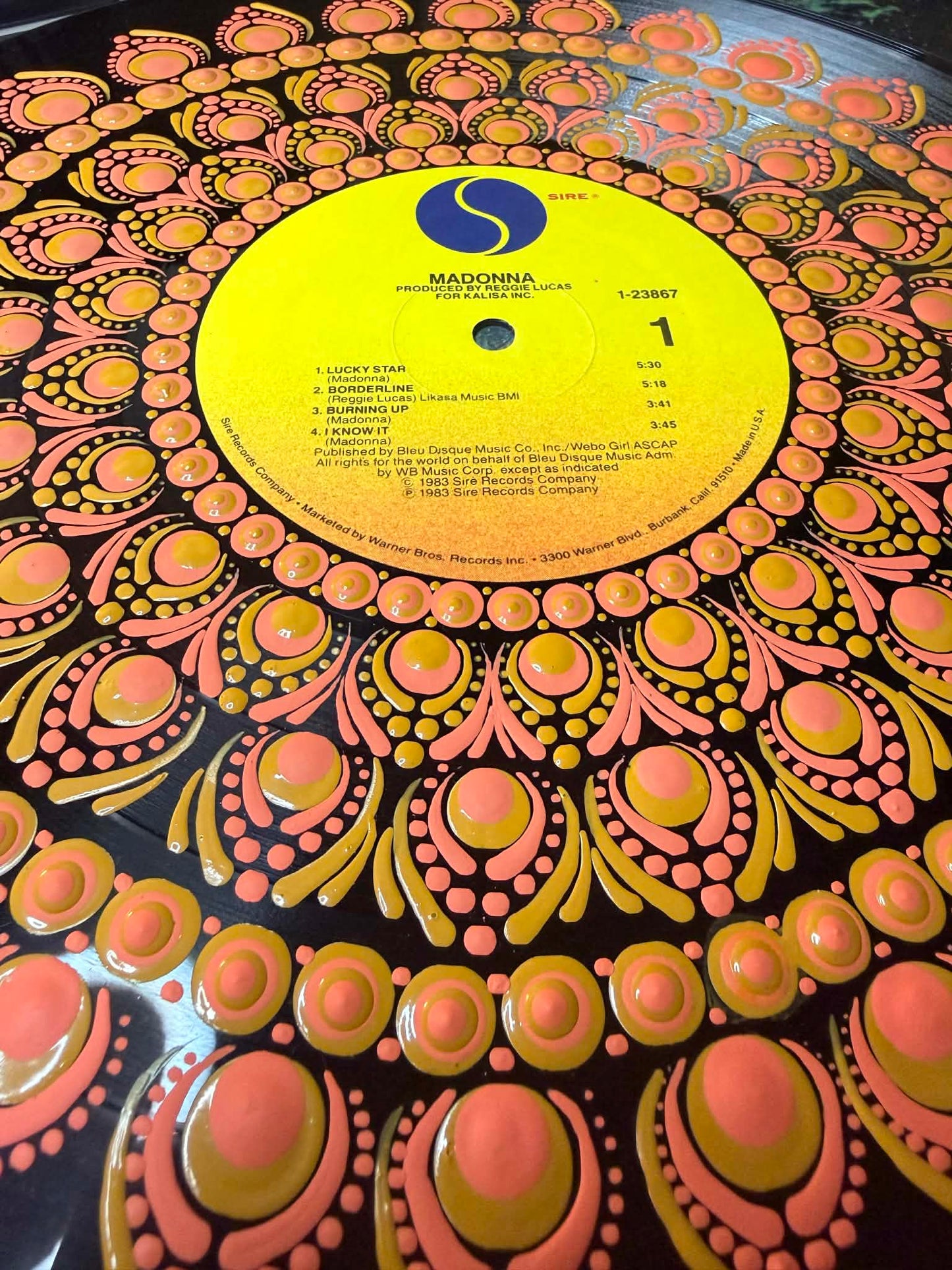 12" Matlack Mandala - Record - Madonna tribute  - yellow/orange/pink