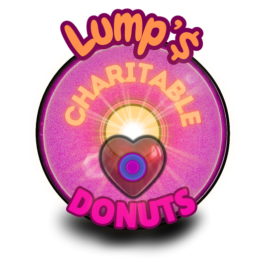Lumpy Trucker Hat - "The More Charitable Donut" - blue picture donut [*100% of profit to charity]